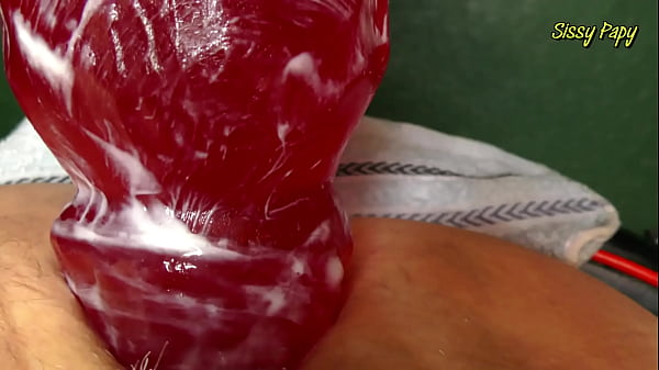 1A Sissy Papy Séance de Sex Machine Gros Plug Rouge