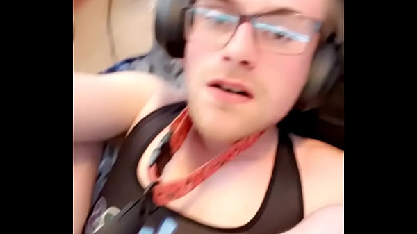 Straight looking boy tied up and plays with a vibrator